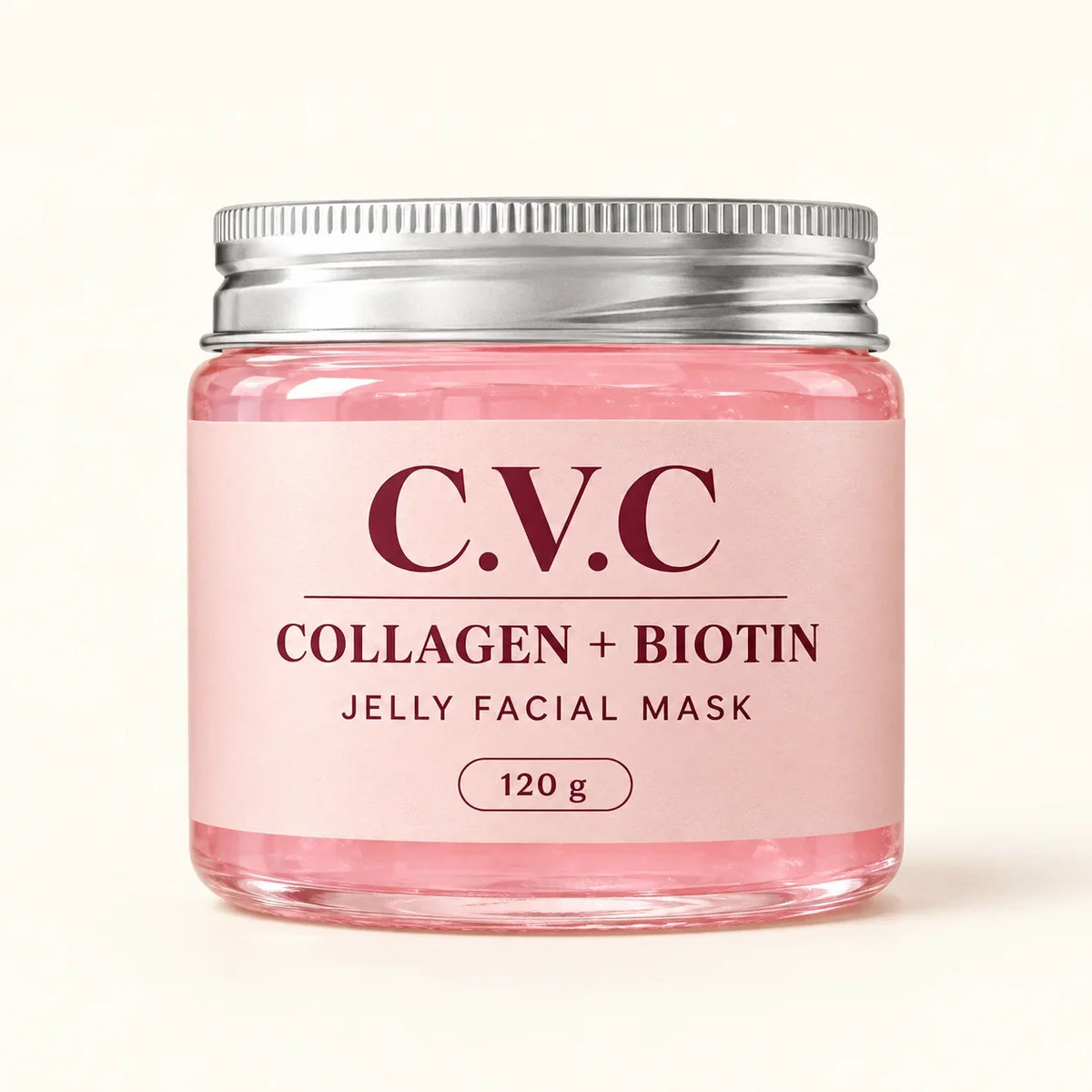 C.V.C Collagen + Biotin Jelly Facial Mask product packaging